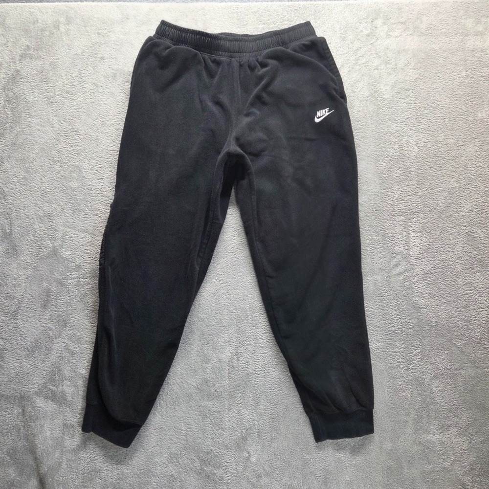 Nike Sportswear Pants Mens Large Black Polor Fleece Joggers Heavyweight Outdoor